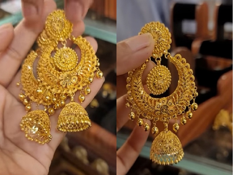 Jhumka Design | Gold Jhumka Design | Gold Earrings Jhumka Design| ग्लैमरस लुक के लिए इस्तेमाल करें ये शानदार Earrings Jhumka - UpNow